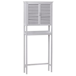 Gallerie Decor Natural Spa Transitional Bamboo Space Saver in White