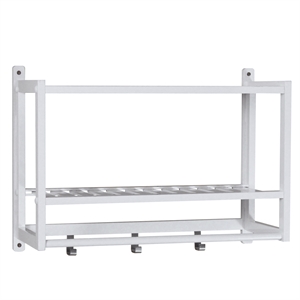Gallerie Decor Natural Spa Transitional Bamboo Wall Organizer in White