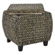 Gallerie Decor Bali Breeze Round Transitional Wood Storage Ottoman in Gold
