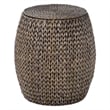 Gallerie Decor Bali Breeze Tall Transitional Wood Drum Accent Table in Natural