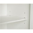 Gallerie Decor Antiqued Carved Transitional Wood Cabinet in White