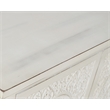 Gallerie Decor Antiqued Carved Transitional Wood Cabinet in White