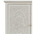 Gallerie Decor Antiqued Carved Transitional Wood Cabinet in White