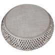 Gallerie Decor Bora Bora Round Transitional Rattan Coffee Table in Whitewashed