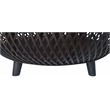 Gallerie Decor Bora Bora Round Transitional Rattan Coffee Table in Brown