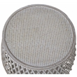 Gallerie Decor Bora Bora Transitional Rattan Side Table in Whitewashed