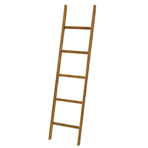 Gallerie Decor Natural Spa Transitional Bamboo Towel Ladder in Natural