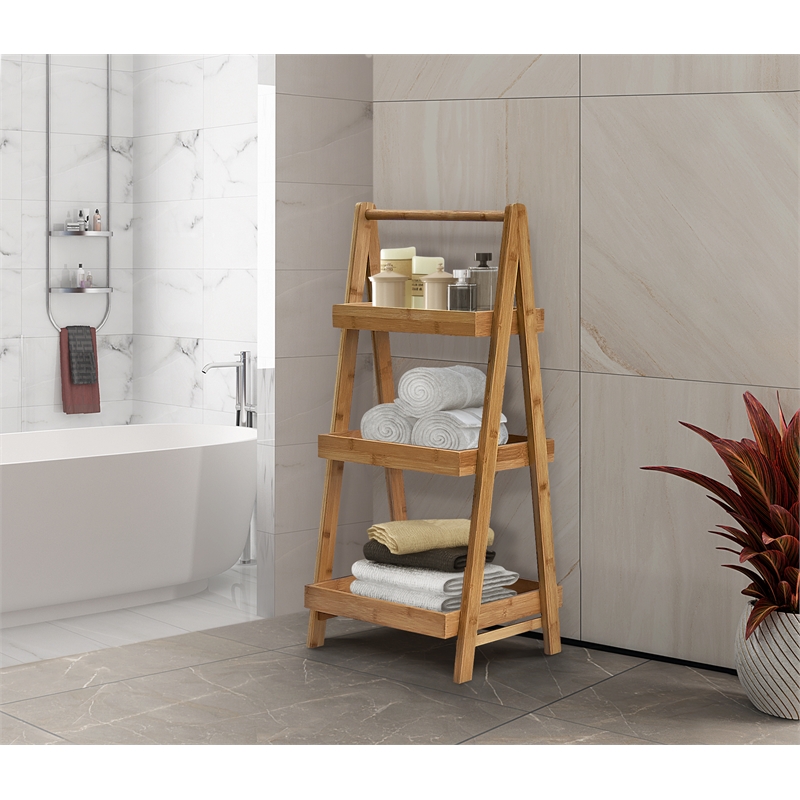 Gallerie Decor Natural Spa Transitional Bamboo Vanity Valet in Natural