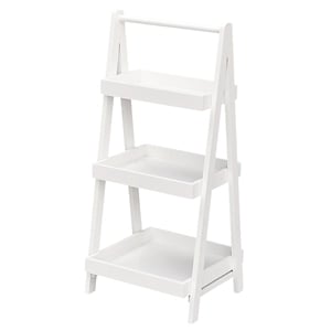 Gallerie Decor Natural Spa Transitional Bamboo Vanity Valet in White