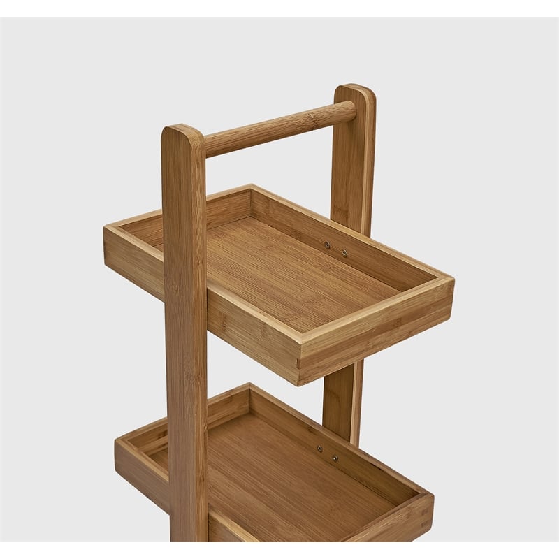 Gallerie Decor Natural Spa Transitional Bamboo Bathroom Caddy in Natural