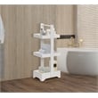Gallerie Decor Natural Spa Transitional Bamboo Bathroom Caddy in White