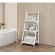 Gallerie Decor Natural Spa Transitional Bamboo Folding Towel Ladder in White