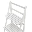 Gallerie Decor Natural Spa Transitional Bamboo Folding Towel Ladder in White