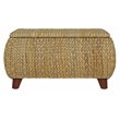Gallerie Decor Bali Breeze Transitional Wood Storage Ottoman in Natural