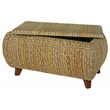 Gallerie Decor Bali Breeze Transitional Wood Storage Ottoman in Natural