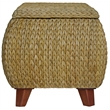 Gallerie Decor Bali Breeze Transitional Wood Storage Ottoman in Natural