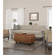 Gallerie Decor Bali Breeze Transitional Wood Storage Ottoman in Gold