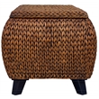 Gallerie Decor Bali Breeze Transitional Wood Storage Ottoman in Gold