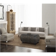 Gallerie Decor Bali Breeze Transitional Wood Storage Ottoman in Silver
