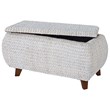 Gallerie Decor Bali Breeze Transitional Wood Storage Ottoman in Whitewashed