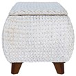 Gallerie Decor Bali Breeze Transitional Wood Storage Ottoman in Whitewashed