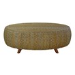 Gallerie Decor Bali Breeze Oval Transitional Wood Coffee Table in Natural