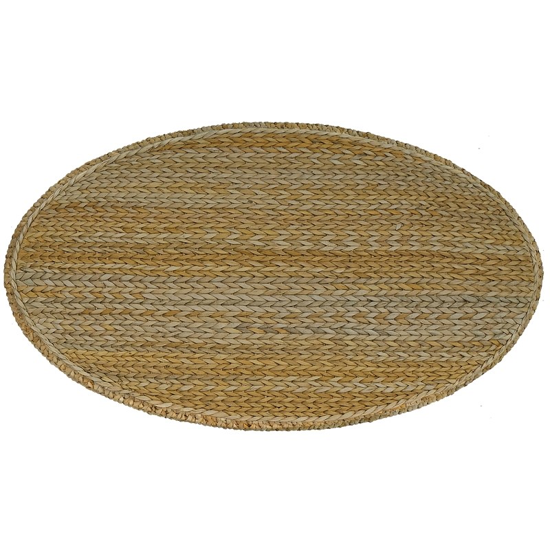 Gallerie Decor Bali Breeze Oval Transitional Wood Coffee Table in Natural