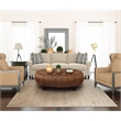 Gallerie Decor Bali Breeze Oval Transitional Wood Coffee Table in Gold