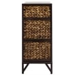 Gallerie Decor Rio 6-Drawer Transitional Metal Cabinet in Walnut