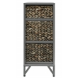 Gallerie Decor Rio 6-Drawer Transitional Metal/Wood Cabinet in Gray