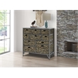 Gallerie Decor Rio 10-Drawer Transitional Metal/Wood Cabinet in Gray