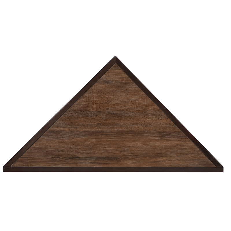 Gallerie Decor Rio 5-Drawer Transitional Metal Corner Cabinet in Walnut