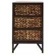 Gallerie Decor Rio Metal/Wood Side Table with Hairpin Legs in Walnut