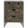 Gallerie Decor Rio Transitional Metal/Wood Side Table with Hairpin Legs in Gray