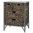 Gallerie Decor Rio Transitional Metal/Wood Side Table with Hairpin Legs in Gray