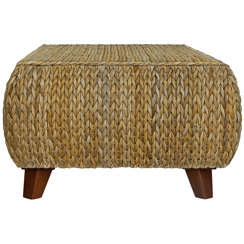 Gallerie Decor Bali Breeze Rectangular Transitional Wood Coffee Table in Natural