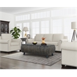 Gallerie Decor Bali Breeze Rectangular Transitional Wood Coffee Table in Silver