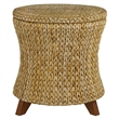 Gallerie Decor Bali Breeze Round Flared Wood Storage Ottoman in Natural