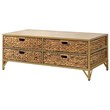 Gallerie Decor Rio Transitional Metal/Wood Coffee Table in Natural