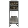 Gallerie Decor Rio Transitional Metal/Wood Console Table in Gray