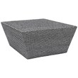Gallerie Decor Fiji Square Tapered Transitional Wood Coffee Table in Gray
