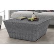 Gallerie Decor Fiji Square Tapered Transitional Wood Coffee Table in Gray