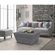 Gallerie Decor Fiji Square Tapered Transitional Wood Coffee Table in Gray