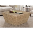 Gallerie Decor Fiji Square Tapered Transitional Wood Coffee Table in Natural