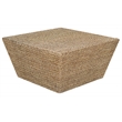 Gallerie Decor Fiji Square Tapered Transitional Wood Coffee Table in Natural