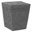 Gallerie Decor Fiji Square Tapered Transitional Wood Side Table in Gray