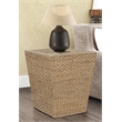 Gallerie Decor Fiji Square Tapered Transitional Wood Side Table in Natural