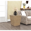 Gallerie Decor Fiji Square Tapered Transitional Wood Side Table in Natural