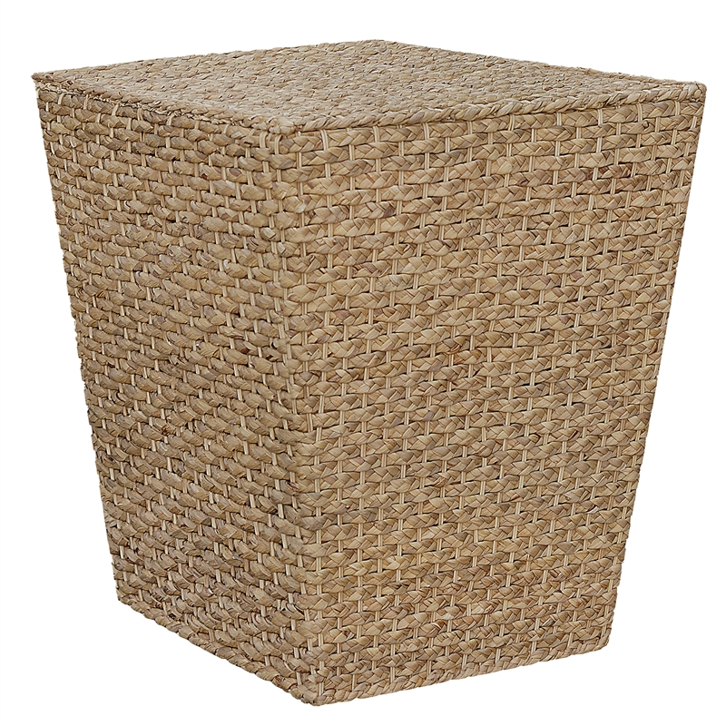 Gallerie Decor Fiji Square Tapered Transitional Wood Side Table in Natural
