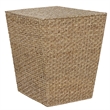 Gallerie Decor Fiji Square Tapered Transitional Wood Side Table in Natural